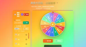 美食大转盘点餐助手 HTML 源码 - 博客侠