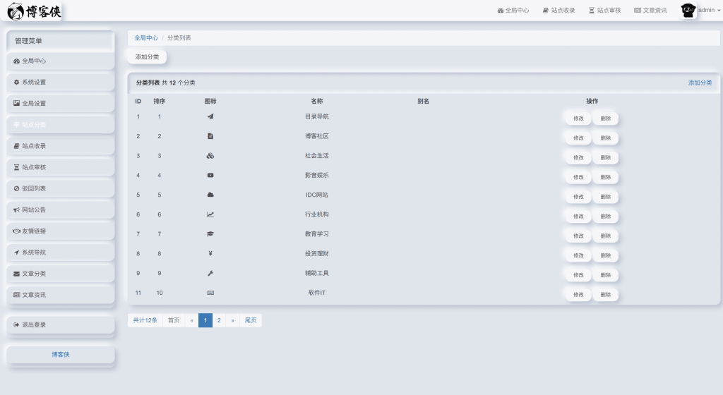 我爱导航系统Pro版源码 二次开发美化 开源网址导航系统插图3