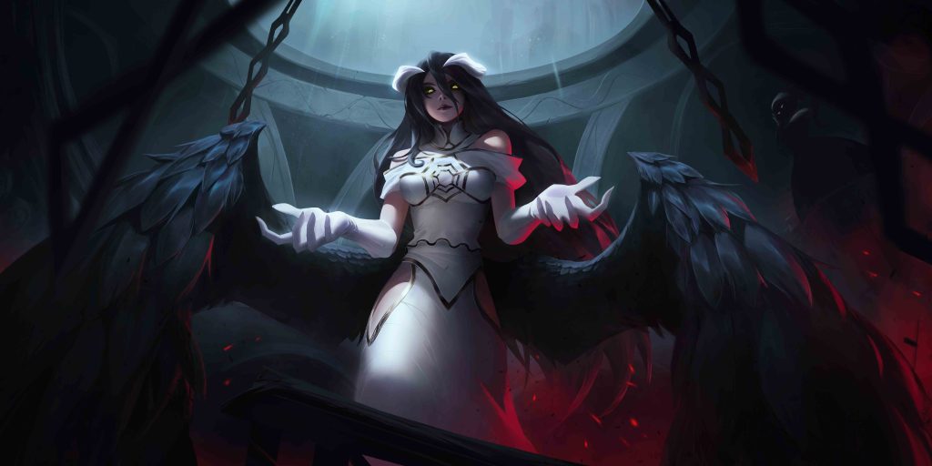 纯白恶魔雅儿贝德8K超清壁纸 Overlord暗黑系二次元电脑桌面壁纸插图