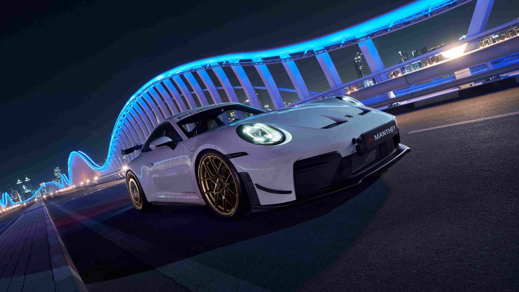 保时捷 911 GT3 MR 4K壁纸 曼泰套件超跑夜景电脑桌面壁纸插图