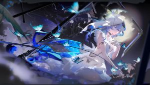 蓝蝶少女动漫6K壁纸 唯美梦幻二次元电脑桌面壁纸 - 博客侠